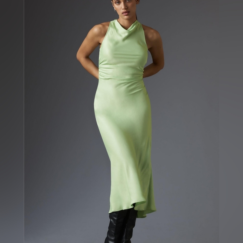 Anthropologie  The Perla Racerback Metallic Midi Dress